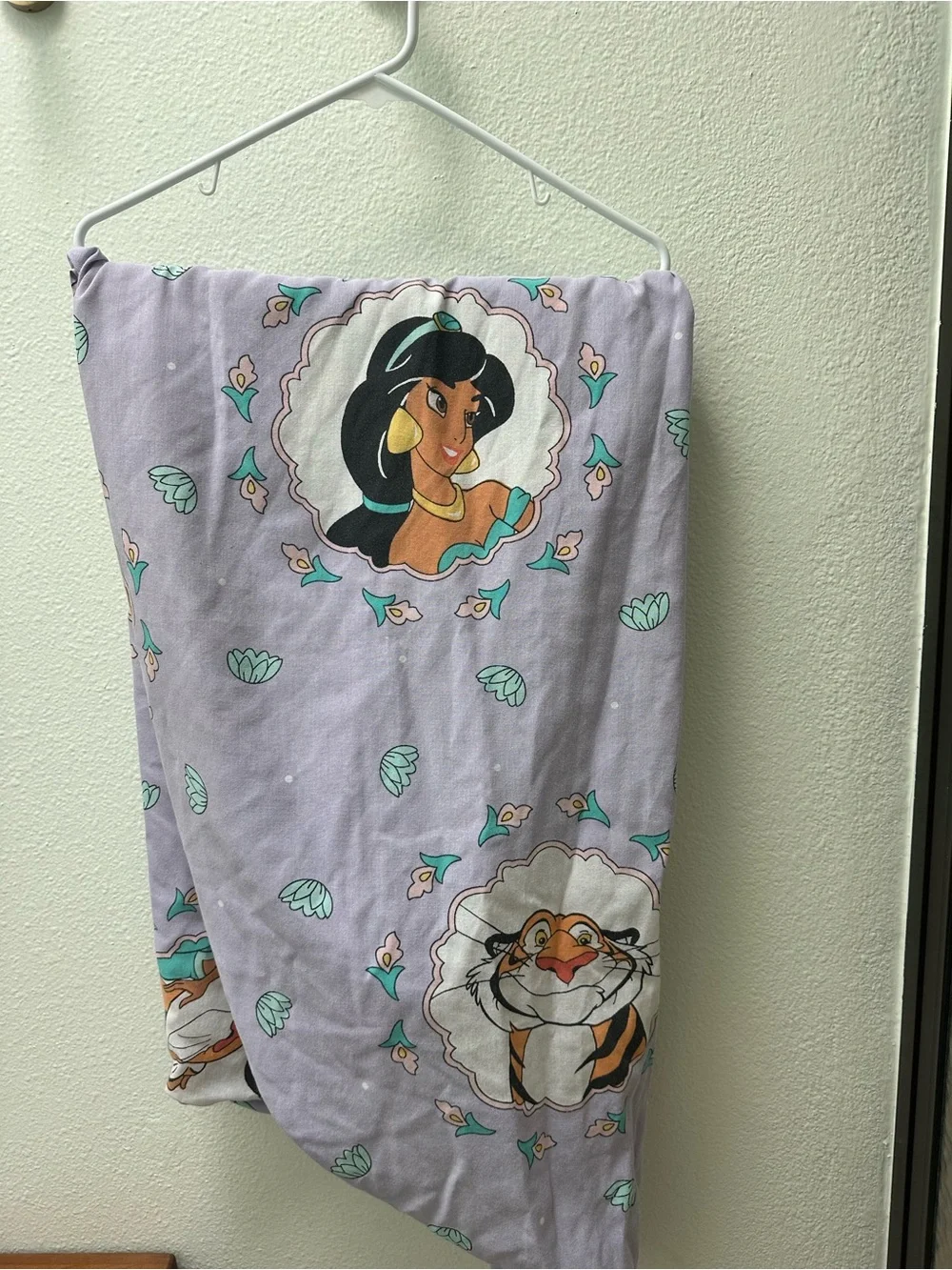 Vintage Disney Princess Jasmine Lavender Print Sheet
